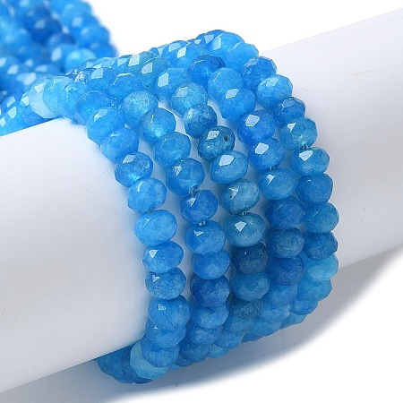 Dyed Natural Malaysia Jade Rondelle Beads Strands X-G-E316-2x4mm-58-1