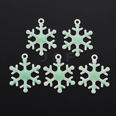 Spray Painted Alloy Enamel Pendants X-ENAM-N055-036C-NR-1