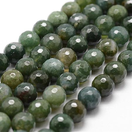 Natural Moss Agate Beads Strands G-D840-25-10mm-1