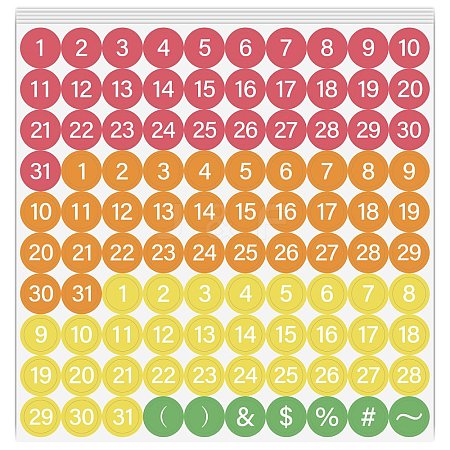 5 Sheets PVC Paper Stickers STIC-WH20031-004-1