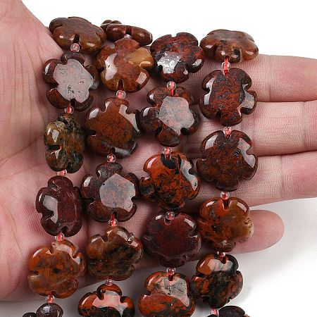 Natural Brecciated Jasper Beads Strands G-C220-E02-20mm-1