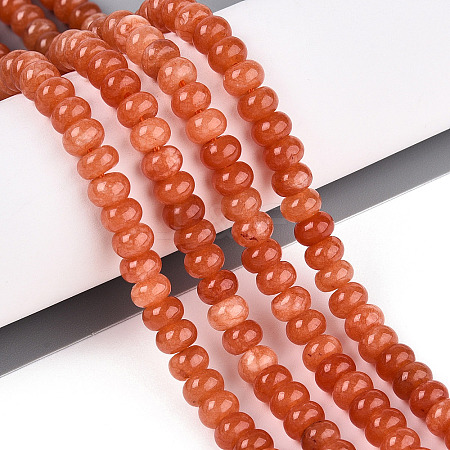 Dyed Natural White Jade Beads Strands G-T139-59A-06-1