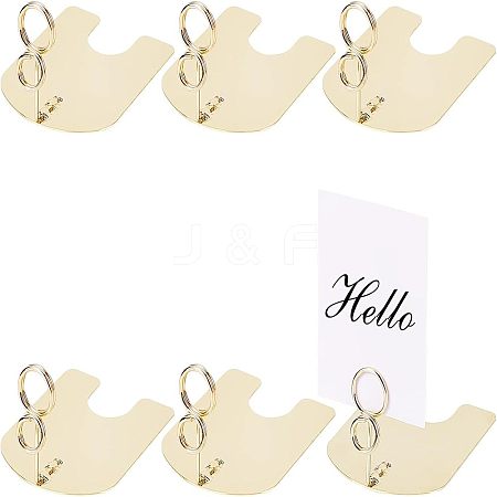 Iron Table Card Holders AJEW-WH0307-22G-1