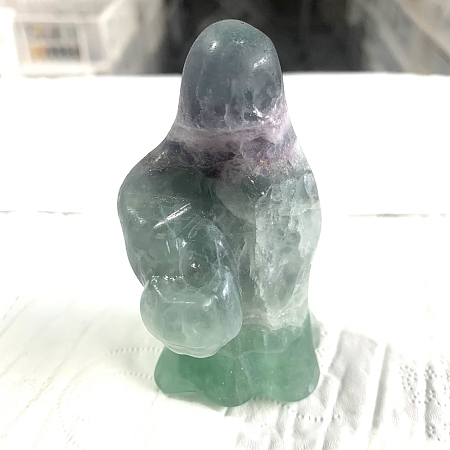 Ghost with Pumpkin Natural Fluorite Resin Ornaments for office Home Desk Decorations PW-WG251F2-07-1