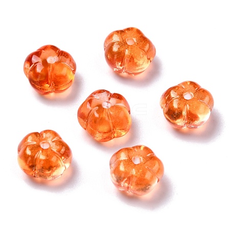 Autumn Theme Transparent Glass Beads X-GLAA-P049-A01-1