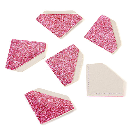 Glitter Imitation Leather Book Corner Protectors AJEW-TAC0038-03C-1