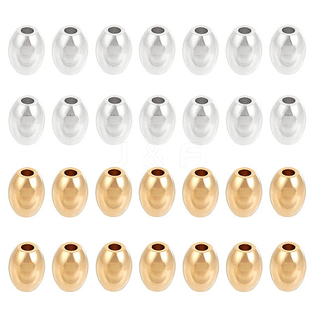 60Pcs 2 Colors Brass Beads KK-AR0002-82-1