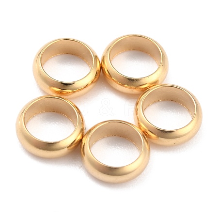 Rack Plating Brass Spacer Beads KK-O139-16F-G-1