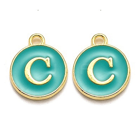 Golden Plated Alloy Enamel Charms LS-ENAM-Q437-15C-1