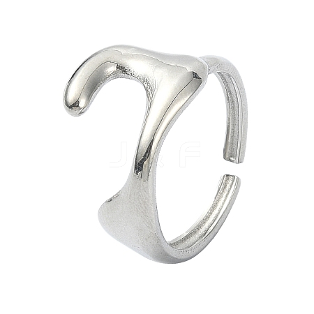 304 Stainless Steel Open Cuff Rings RJEW-M019-46P-1