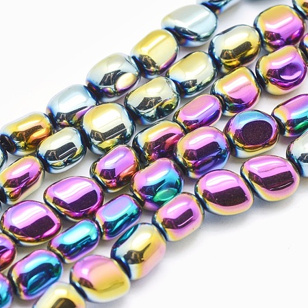 Electroplate Non-magnetic Synthetic Hematite Beads G-L488-A-08-1