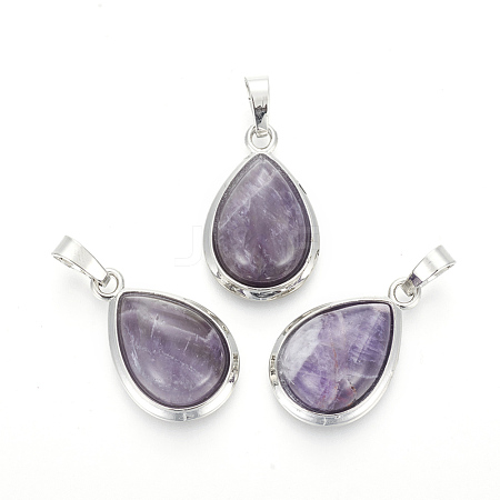 Natural Amethyst Pendants X-G-L512-C19-1