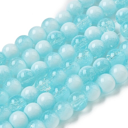 Crackle Glass Beads Strands GLAA-U001-6mm-08-1