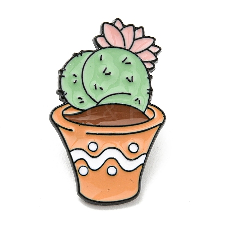 Cactus & Flower Enamel Pins JEWB-P021-B01-1