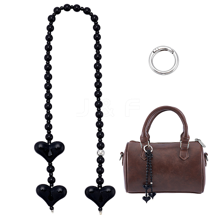1Pc Resin Heart Pendant Decorations HJEW-NB0002-21-1