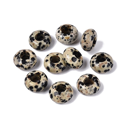 Natural Dalmatian Jasper European Beads G-N359-17A-05-1