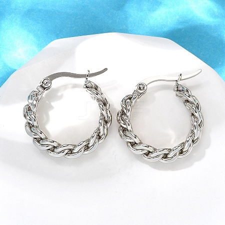 201 Stainless Steel Hoop Earrings EJEW-Q026-14P-B-1