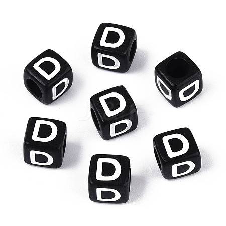 Initial Acrylic Horizontal Hole Beads OACR-ZX006-35D-1