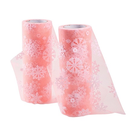 BENECREAT Snowflake Deco Mesh Ribbons OCOR-BC0006-05F-1