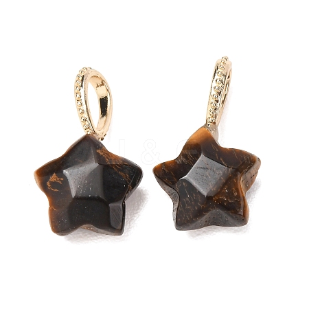 Natural Tiger Eye Pendants GG-CBAE2A3-02G-04-1