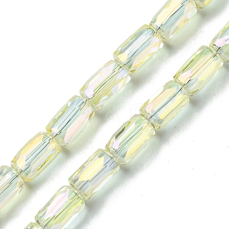 Electroplate Glass Beads Strands GLAA-Q101-02A-FR02-1