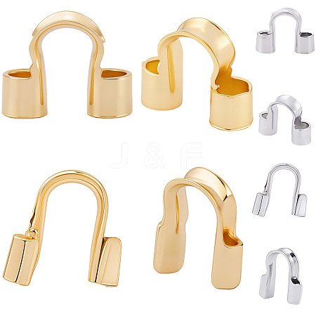 240Pcs 4 Styles Brass Wire Guardian and Protectors KK-BBC0019-11-1