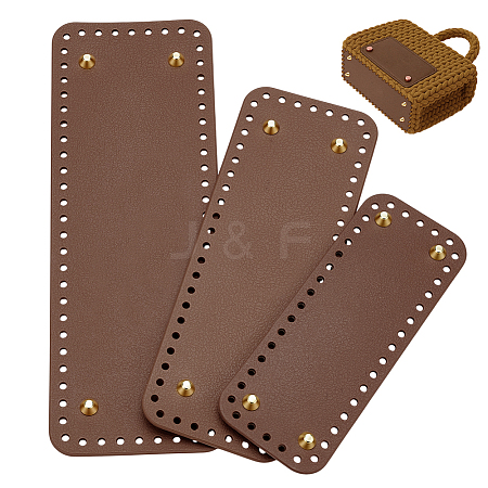 3Pcs Imitation Leather Bag Base DIY-WH0816-166A-G-1