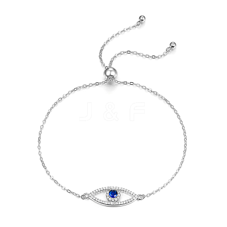 S925 Silver Devil Eye Bracelet with Full Diamond Eyes Series AK1290-10-1