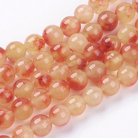 Two Tone Natural Jade Bead Strands X-G-R165-8mm-02-1