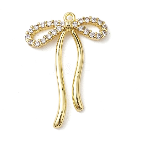 Rack Plating Brass Micro Pave Clear Cubic Zirconia Pendants LS-KK-H463-12G-1