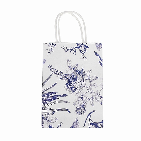 Flower Print Paper Gift Bags with Handles TH-CBA170C-05-1