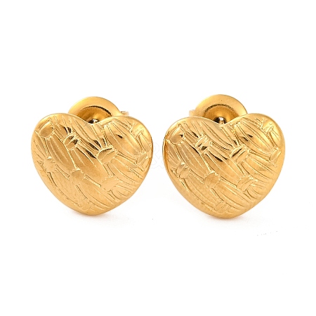 Ion Plating(IP) 304 Stainless Steel Stud Earrings EJEW-G395-34G-1