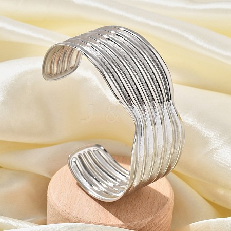 304 Stainless Steel Cuff Bangles BJEW-B108-13P-1