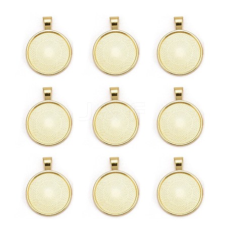 Tibetan Style Alloy Pendant Cabochon Settings TIBE-R295-055G-LF-1