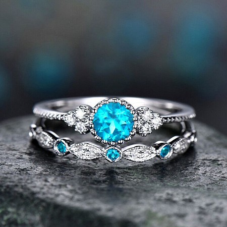 Alloy Micro Pave Cubic Zirconia Finger Rings for Women FS-WG2E042-21-1