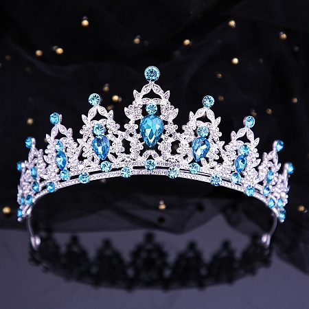 Alloy Rhinestone Crown Hair Bands PW-WG903DF-04-1