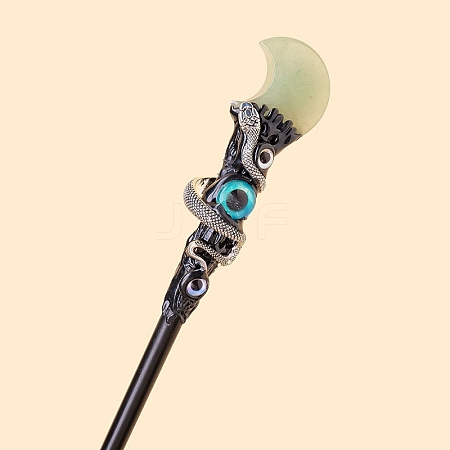 Evil Eyes Style Natural Aventurine Magic Wand PW-WGF9442-08-1