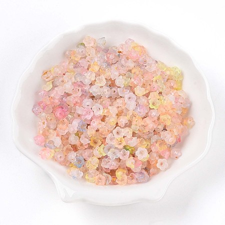 Frosted Transparent Acrylic Beads X-OACR-N137-72F-1