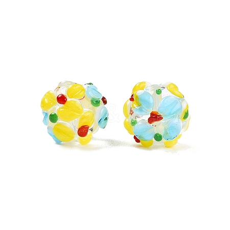 Handmade Two-Tone Lampwork Beads LAMP-T022-01A-08-1