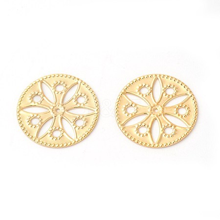 Brass Filigree Joiners Links KK-F772-13G-1