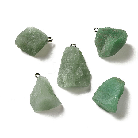 Raw Rough Natural Green Aventurine Pendants G-A028-01B-1