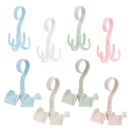 AHADEMAKER 8Pcs 8 Style Plastic Multi-Function Bag Hangers AJEW-GA0005-59-1