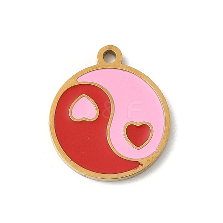 304 Stainless Steel Enamel Charms LS-STAS-P388-19K-G-1