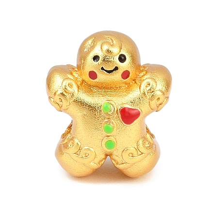 Christams Brass Enamel European Beads LS-KK-F922-03E-G-1