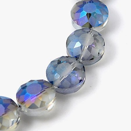 Electorplated Glass Beads EGLA-E002-1I-1