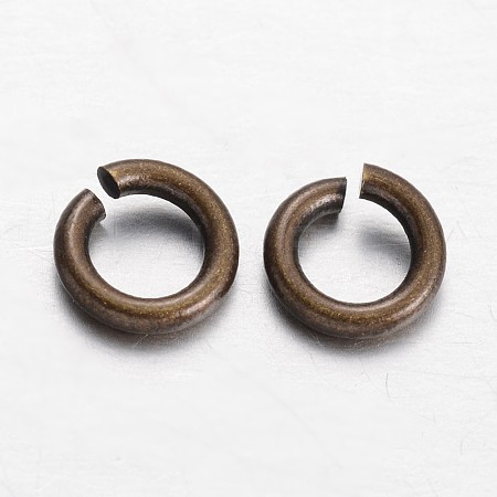 Brass Open Jump Rings KK-F371-7mm-02AB-1