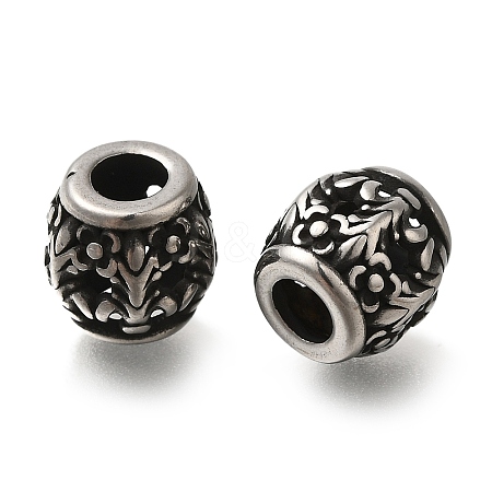 304 Stainless Steel European Beads STAS-D191-08J-AS-1