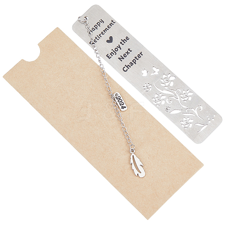 1Pc 304 Stainless Steel Bookmark AJEW-CP0003-87B-1