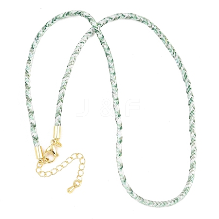 Braided Polycotton Cord Necklaces Making MAK-F038-B23-G-1