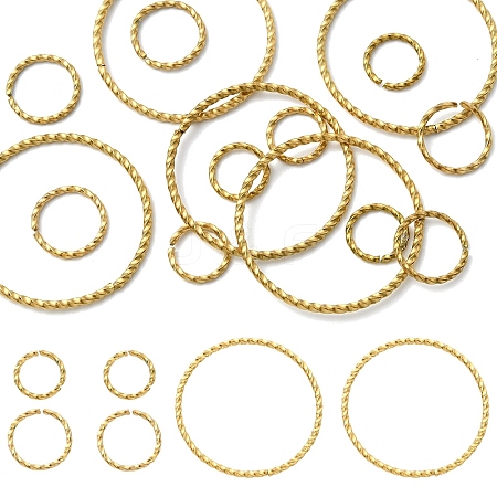 15Pcs 3 Styles 304 Stainless Steel Open Jump Rings STAS-YW0011-26-1